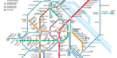 Wenen metro kaart in een volledig formaat