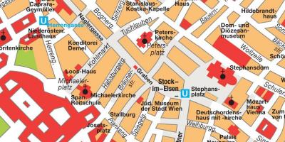 Wenen centrum kaart