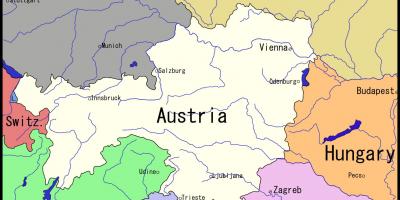 Kaart van Wenen en omgeving