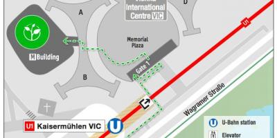 Kaart van Vienna international centre