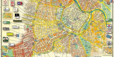 Wenen Oostenrijk plattegrond van de stad