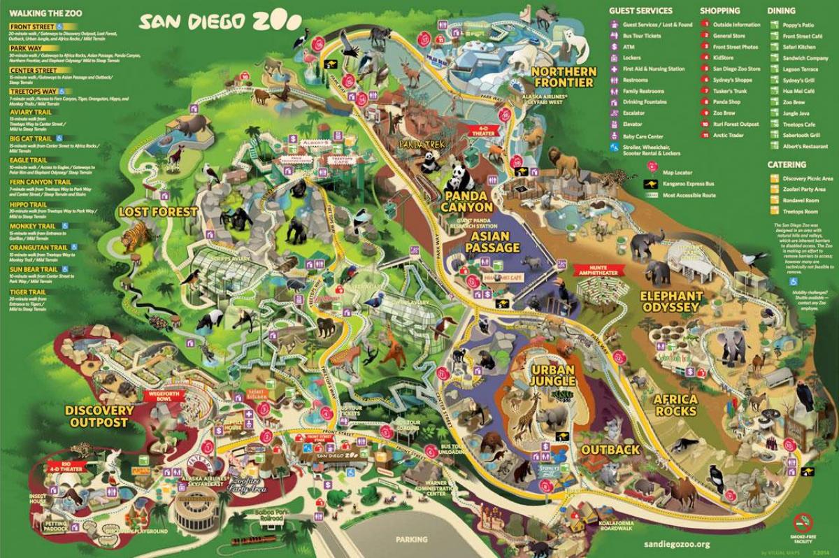 Kaart van de dierentuin van Wenen