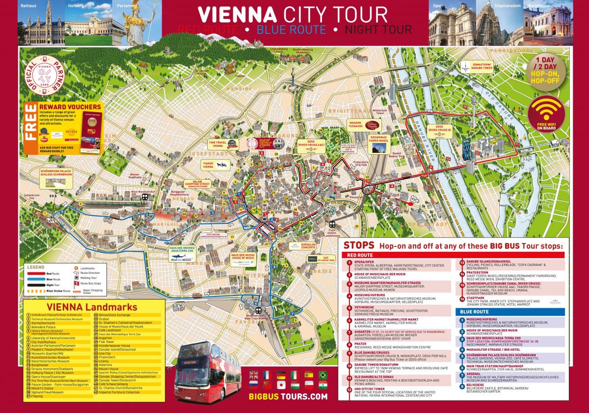 grote bus Wenen kaart
