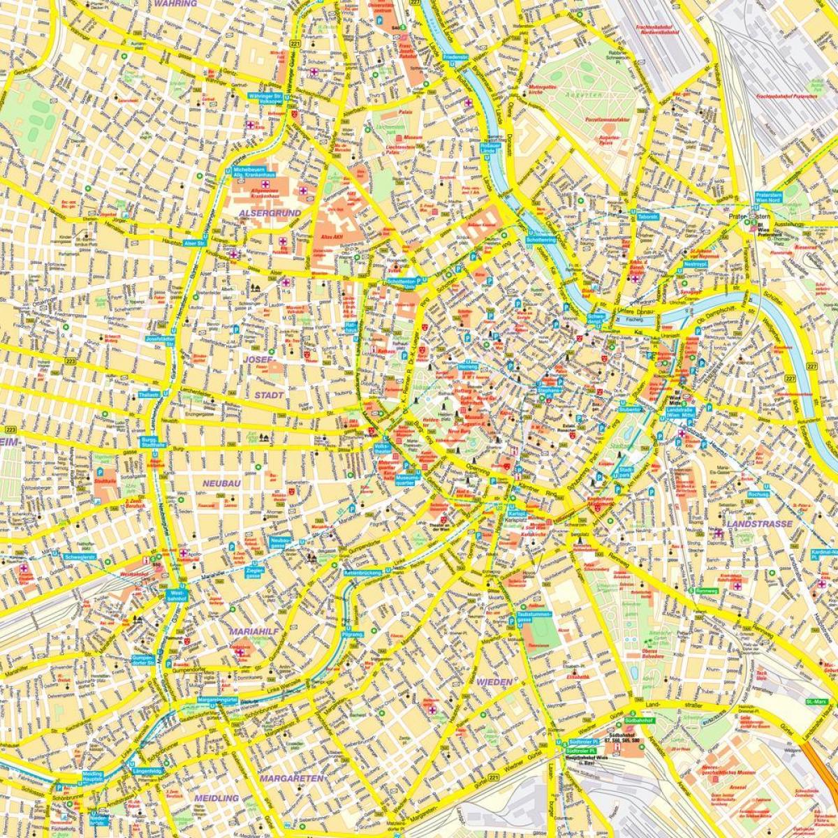 Wenen binnenstad kaart