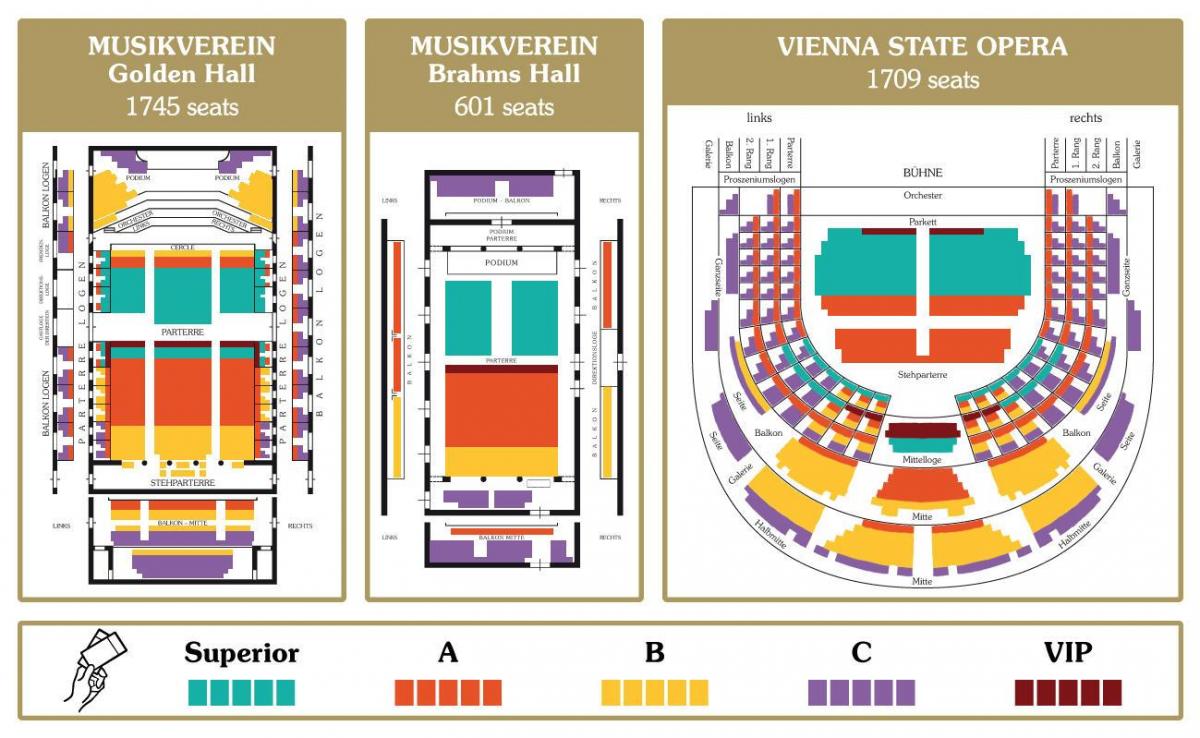 Kaart van de opera van Wenen