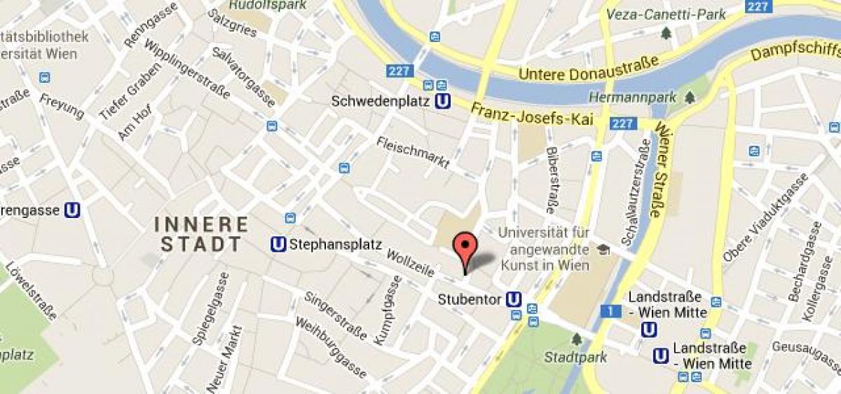 Kaart van de stephansplatz Wenen kaart