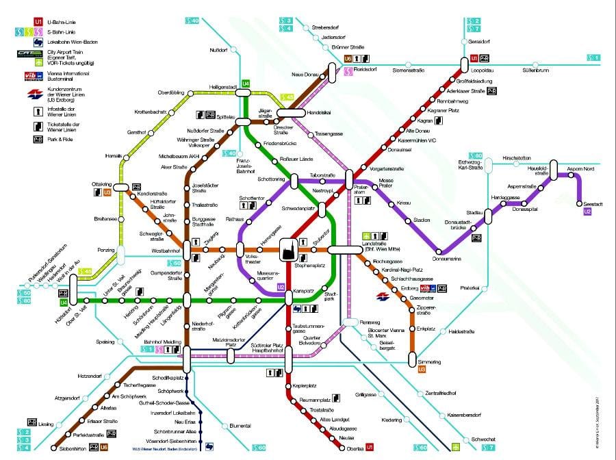 Metrostation Vienna kaart