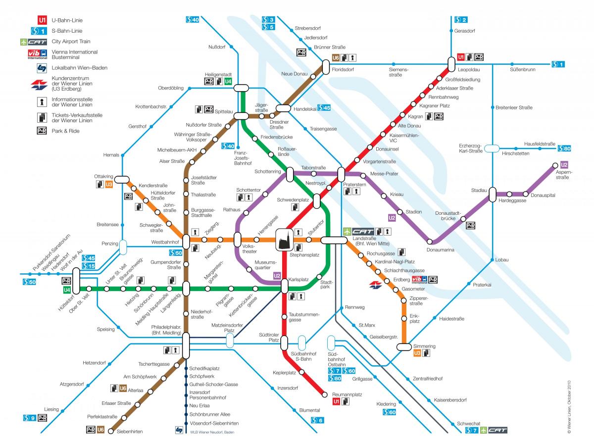 Wenen Oostenrijk metro kaart
