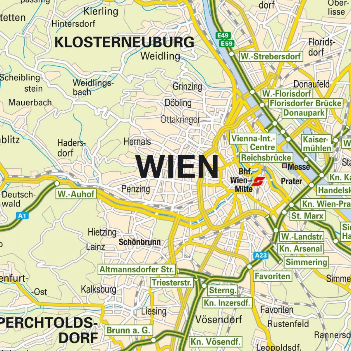 kaart van Wenen