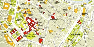 Wenen het historische centrum kaart