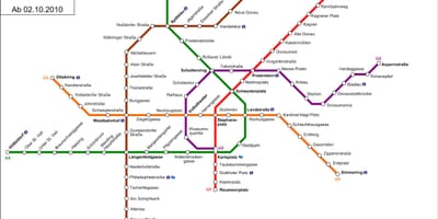 Tram d Wenen kaart