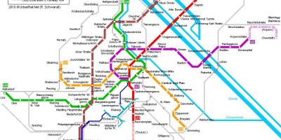 Wenen metro kaart hauptbahnhof