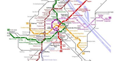 Kaart van Wenen tram